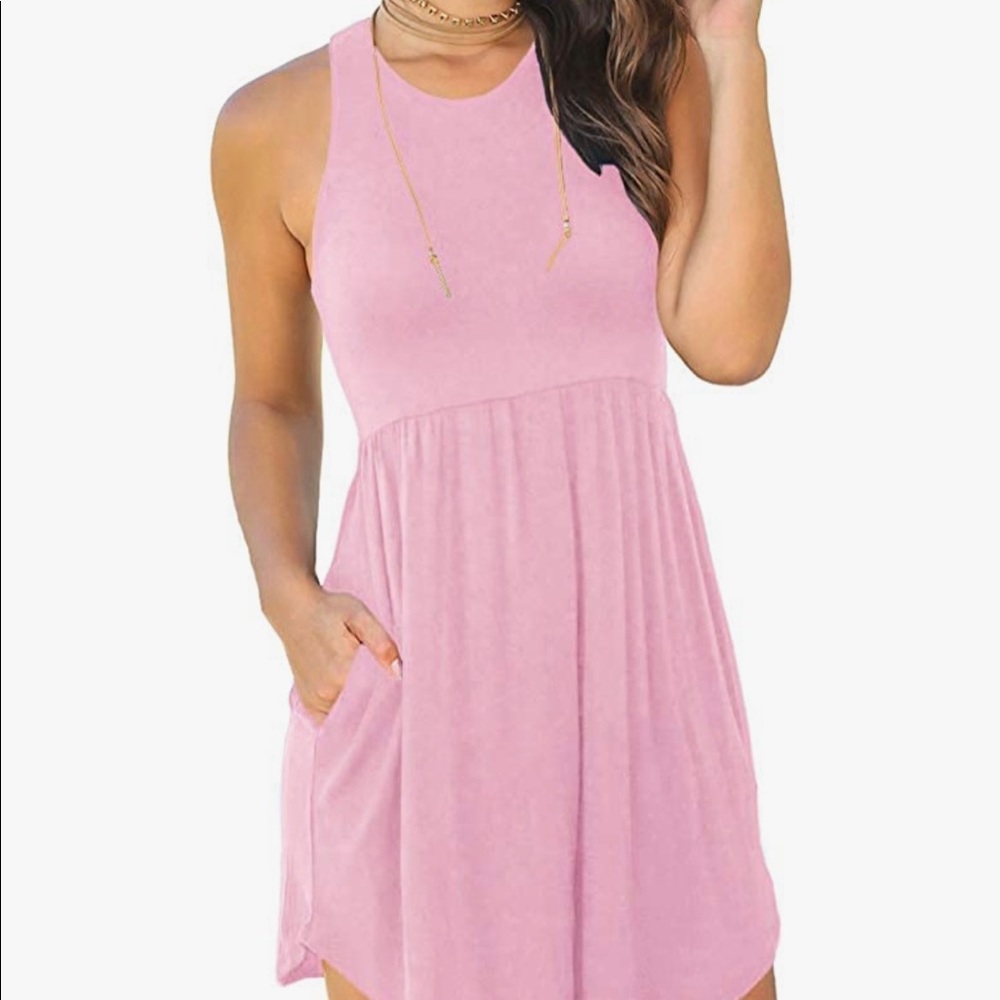 Pink Casual Swing Dress Size Medium